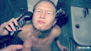 Submissive Slut Milana Blanc Gets a Rough Treatment and Piss in her Mouth