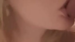 Pretty little Teenage Submissive Sucks Cock and Drinks Piss