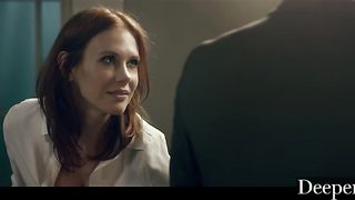 Interracial therapy session w nympho redhead