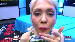 Little Submisive Cherry English bukkake gangbang - German Goo Girls