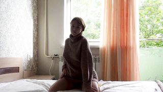 Russian Girl Fucked the Boy and Finished. Porn Clip made GrabFuck