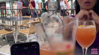 He Controls my Pussy and makes me Cum at the Restaurant - PUBLIC