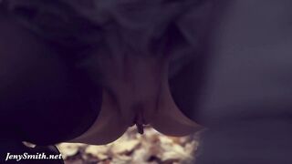 Take off my Halloween costume. Jeny Smith naked in forest