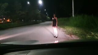 I Dress up as a Whore of the Night and a Stranger Pays me to Fuck in his Car