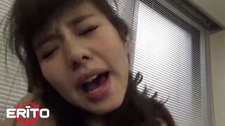 Erito - Brunette Asian Babe Gets her Pussy Shaved & Fucked in the Office