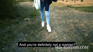 Hot Babe Sucks Strangers Dick for Extra Money in Public
