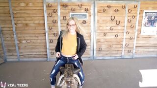 Real Teens - Nerdy Teen with Glasses Fucked POV Style