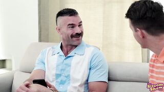 Two Men And An XXX Show - Charlie Charms His Way Into A Threesome
