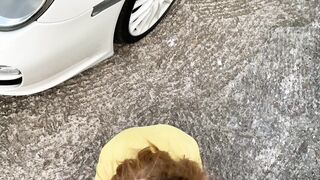 I Fuck my Step-Sister in a Porsche in St-Tropez and I Cum on her Ass!