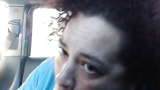 Getting Sum Head n the Car while her Husband is Waiting