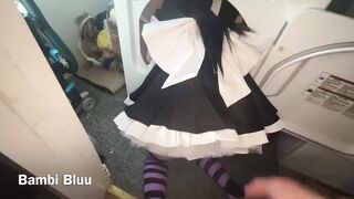 POV Big Booty Maid Bambi Bluu Stuck and Fucked in the Dryer