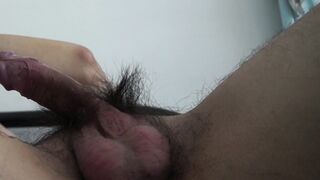 Asian Submissive Teen Sloppy Blowjob Cum to Mouth with Ball Licking Handjob BBBJ