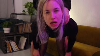 So Horny! Fucked her through Ripped Pantyhose, Foot Job, Squirting, Cumshot - Quarantine Dance