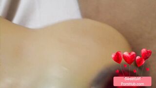 Lesbian Tribbing - Submissive Girl made to take Buttplug in Ass while I Trib & Hump her Pussy Hard