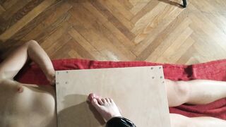 Domina POV Cock Stomping Bare Feet & Cock Slapping her Slave Pt 1 HD