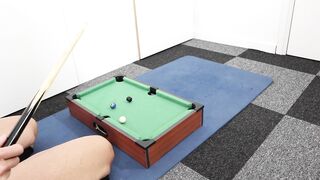 Greedy Pussy Eats all the Putted Snooker Balls- Slave Training for Submissive MILF