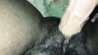 White Dildo Belongs in Fat Black Bitch