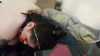 Sex Slave Kitten Bound and Fucked to Cum