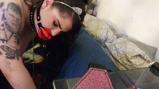 Sex Slave Kitten Bound and Fucked to Cum