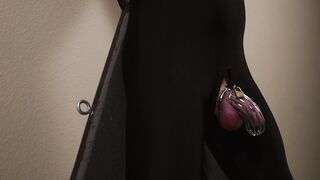 Puppy Slave in Chastity Gets Cock and Balls Tortured by Femdom Mistress