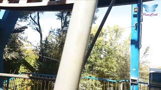 Extreme Public Blowjob and Cum Swallow from Dirty MILF on the Ferris Wheel