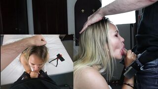 Amateur Teen Fast Deepthroat Big Cock and Swallow Cum