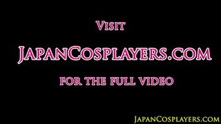Japanese cosplay beauty facialized