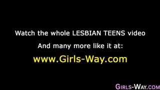 Pretty lesbo licks maid