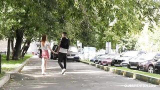 Milky Smooth Redhead Meets Delicious Chocolate Cock