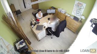 LOAN4K. Only fucking can help chick get a loan for massage salon