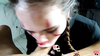POV HARD DEEP THROAT AND a LOT OF CUM SWALLOW ¡¡¡¡HAPPY HALLOWEEN!!!!!