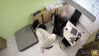 LOAN4K. Girl is tired of working as shop assistant so why fucks hard
