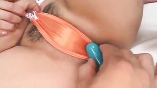 Skinny Maho Sawai hard fucked with toys in both holes - More at hotajp com