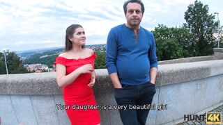 HUNT4K. Hunter with the Camera Offers Money to Poor Male for Sex with his Hot Step-daughter