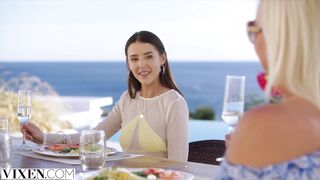 VIXEN College Girl Sybil Stays with a Married Couple abroad