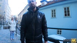 HUNT4K. Hunter Receives Awesome Titjob and Bangs Pussy for Money