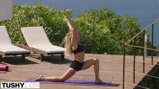 TUSHY Yoga Instructor Gets Anal Dominated By Client's Husband