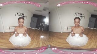 VRBangers.com-Sexy Ebony Ballerina gets her pussy stretched and fucked hard