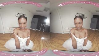 VRBangers.com-Sexy Ebony Ballerina gets her pussy stretched and fucked hard