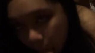 Asian Girlfriend Gives Sloppy Blowjob