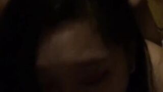 Asian Girlfriend Gives Sloppy Blowjob