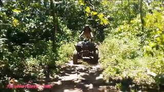HD Thai teen heather goes atving in paradise and gets huge throatpie in qua