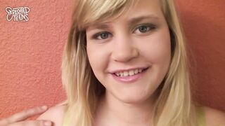 Blonde teen midwesterner creampied doggystyle