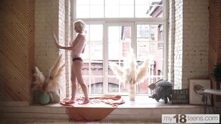 MY18TEENS - Hot Blonde Teen Mastturbation her Pussy
