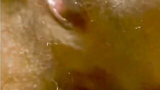 Clit massage JERKING orgasm...so creamy