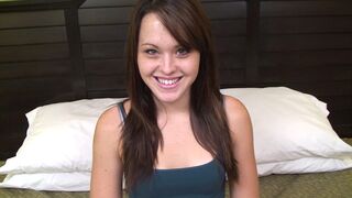 She's only 18 and she is sucking a fat cock on video