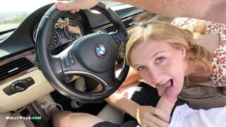 Epic Slut Gets Roadside Creampie in Tight Pussy - Molly Pills - Amateur Public Fucking POV 4K