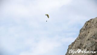 Extreme Blowjob on Public Beach with Cum in Mouth from Amateur Couple