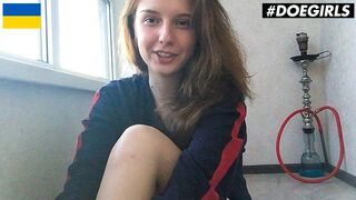 DoeGirls - Sienna Kim Petite Ukrainian Teen Fingers her Wet Pink Pussy at Home