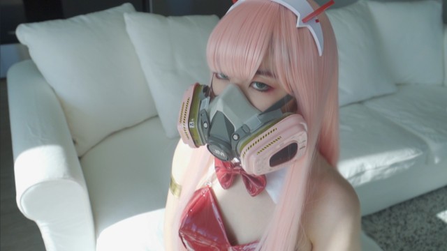 640px x 360px - Fuck 02 zero two in Red Bunny Costume and Fishnet